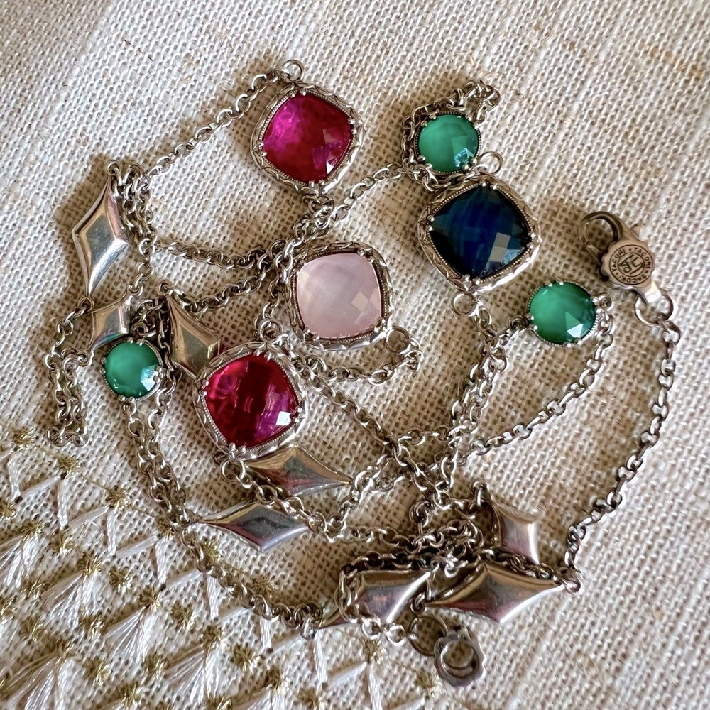 TACORI Multi-Colored Gem ‘City Lights Collection’ Long Necklace in 92.5 & 18K